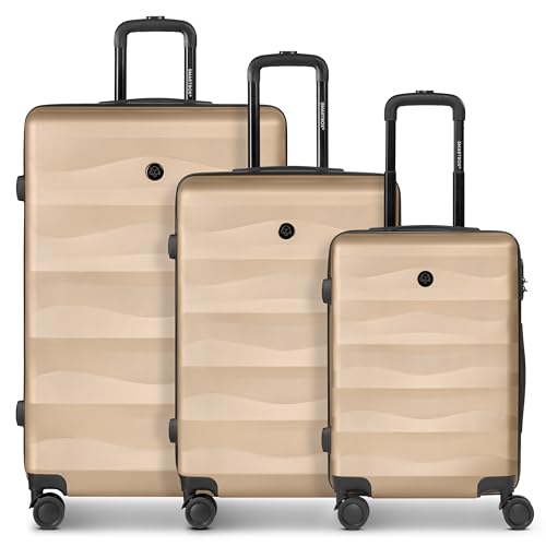 SMARTBOX Hartschalen Koffer-Set 3-teilig für Damen & Herren | leichte & stabile Reise-Trolleys aus hochwertigem & robustem ABS-Material | 4-Doppelrollen & Zahlenschloss (Edition 03) von SMARTBOX