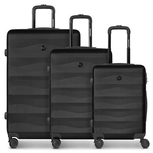 SMARTBOX Hartschalen Koffer-Set 3-teilig für Damen & Herren | leichte & stabile Reise-Trolleys aus hochwertigem & robustem ABS-Material | 4-Doppelrollen & Zahlenschloss (Edition 03) von SMARTBOX