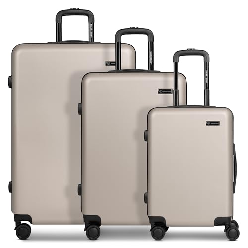 SMARTBOX Hartschalen Koffer-Set 3-teilig für Damen & Herren | leichte & stabile Reise-Trolleys aus hochwertigem & robustem ABS-Material | 4-Doppelrollen & Zahlenschloss (Edition 05) von SMARTBOX