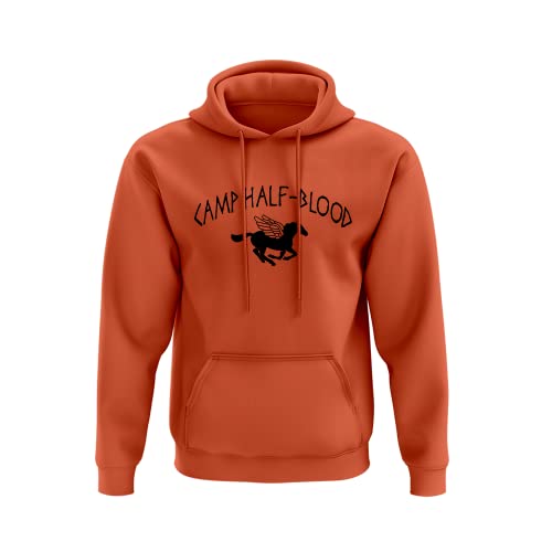 SMARTYPANTS Camp Half Blood Orange Hoodie Pullover – Percy Jackson Movie Cinema Film Book Novel Mythos Griechische Götter Olympians Poseidon Demigod Monster Mortal Geschenk Geschenk, Orange, 12- 13 von SMARTYPANTS