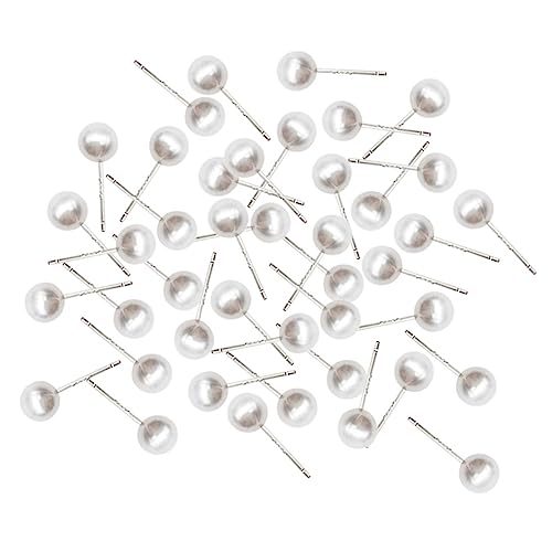 SMASOLO 100 Stück Perlenohrringe Damen Ohrstecker Silbernadeln Leicht Elegant Alltag Party Schmuck für Teen Mädchen von SMASOLO