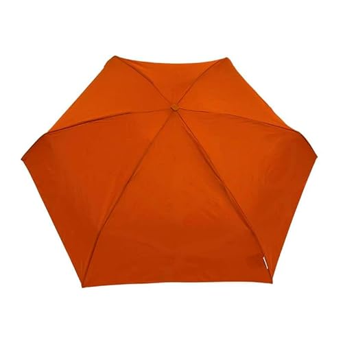 SMATI Mini Kompakt-Faltschirm - Taschengröße 18cm, windstabil, 200g ultraleicht, manuell, Reise-Regenschirm, Gemischter Regenschirm, Farbe ORANGE von SMATI