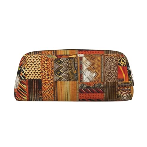 Afrikanische Textil-Patchwork-Make-up-Tasche für Damen und Herren, Federmäppchen, kleine Kosmetiktasche, Kulturbeutel mit Reißverschluss, ästhetische Stifttaschen, trendige Aufbewahrungstaschen, Münzb von SMAZDFXX