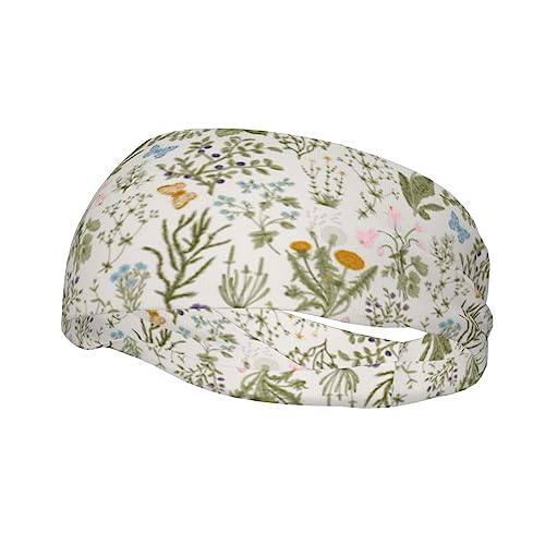 Braune Steinmauer-Kopfsteinpflaster-Stirnbänder für Damen, rutschfestes Gesichtswasch-/Make-up-Stirnband, Sport-/Lauf-Stirnband, dehnbares Schweißband, modische breite Stirnbänder für Damen, Stirnbänd von SMAZDFXX