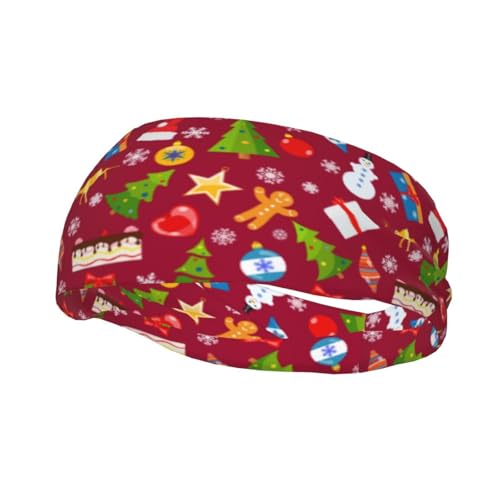 Frohe Weihnachten Stirnbänder Sport Schweißband Athletische Übungsbänder Turban Haar Kopf Für Männer Frauen Yoga Fitness von SMAZDFXX