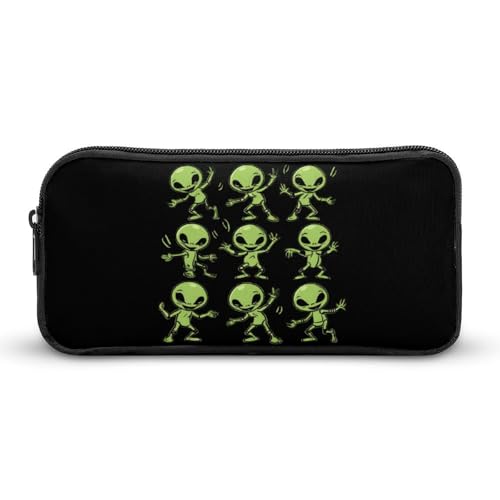 SMAZDFXX Aliens Dance Tragbares Federmäppchen, kleine Stifttasche, Bleistifttasche, Make-up-Tasche, Box-Organizer von SMAZDFXX
