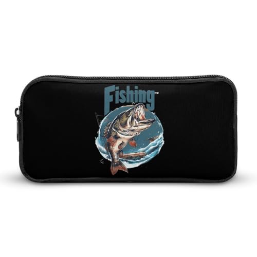 SMAZDFXX Angelrute Tragbares Federmäppchen Kleine Stifttasche Bleistifttasche Make-up-Tasche Box Organizer von SMAZDFXX