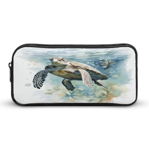 SMAZDFXX Aquarellmalerei Einer im Meer schwimmenden Meeresschildkröte. Große Aufbewahrungstasche mit hoher Kapazität. Halterbox, Organizer, Schreibtisch-Organizer von SMAZDFXX