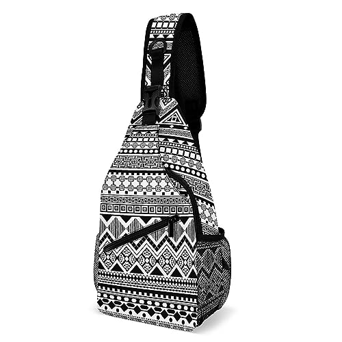 SMAZDFXX Aztec Sling Bags für Männer und Frauen, kleiner Rucksack, Crossbody-Brusttasche, Tagesrucksack für Wanderreisen, Aztec 05 von SMAZDFXX