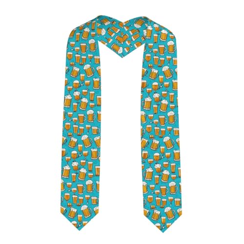SMAZDFXX Bier BubblePrint Erwachsene Unisex Graduierung Schärpe personalisiert für Feier von SMAZDFXX