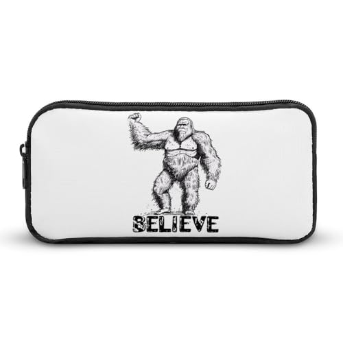 SMAZDFXX Bigfoot Sasquatch Believe Tragbares Federmäppchen, kleine Stifttasche, Bleistifttasche, Make-up-Tasche, Box-Organizer von SMAZDFXX