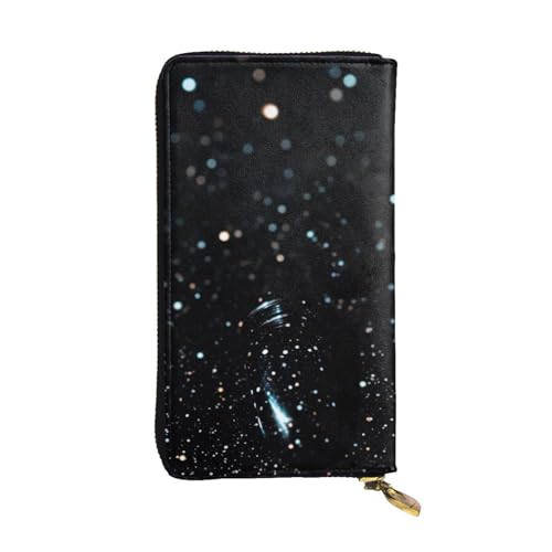SMAZDFXX Blaue Kartenetui-Geldbörse mit Aufdruck „Shining Stars | Kartenetui-Geldbörse und Taschengeldbörse aus PU-Leder von SMAZDFXX