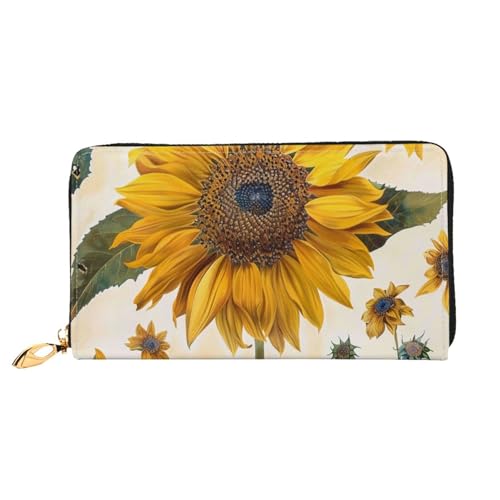 SMAZDFXX Buntes Kartenetui mit tropischem Blattdruck | Kartenetui und Taschengeldbörse aus PU-Leder von SMAZDFXX