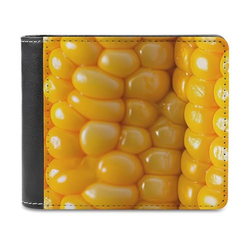 SMAZDFXX Corn Cobs Schlanke Herren-Geldbörse aus PU-Leder mit 6 Kartenfächern und Geldklammer von SMAZDFXX
