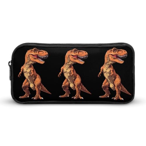 SMAZDFXX Dinosaurier-tragbares Federmäppchen, kleine Stifttasche, Bleistifttasche, Make-up-Tasche, Box-Organizer von SMAZDFXX