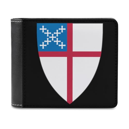 SMAZDFXX Episcopal Church Schlanke Herren-Geldbörse aus PU-Leder mit zweifacher Falte und 6 Kartenfächern, Geldklammer von SMAZDFXX