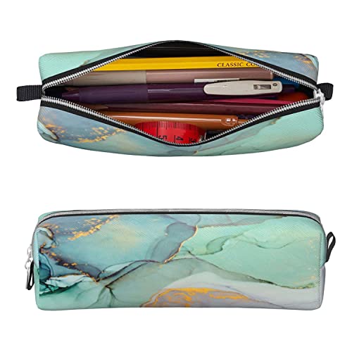 SMAZDFXX Federmäppchen, Federtasche, kleines Federmäppchen mit Reißverschluss, für Studenten, Büro, Schreibwaren-Organizer für Mädchen und Jungen – Blaugrünes Marmormuster SMAZDFXX Federmäppchen, Federtasche, kleines Federmäppchen mit Reißverschluss, für Studenten, Büro, Schreibwaren-Organizer für Mädchen und Jungen – Blaugrünes Marmormuster von SMAZDFXX