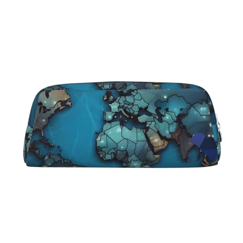 SMAZDFXX Federmäppchen mit Landkarte, Federtasche,tragbare Make-up-Tasche für Damen und Herren von SMAZDFXX