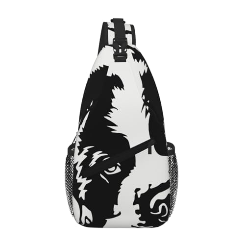 SMAZDFXX Funny Hound Herren Umhängetasche Leichte Handytasche Geldbörse Schlüsseletui Reise- und Fitness-Brusttasche von SMAZDFXX