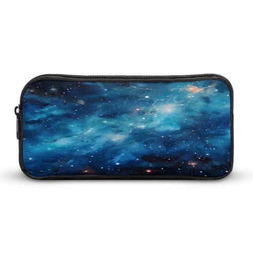 SMAZDFXX Galaxy Sky Blue Tragbares Federmäppchen, kleine Stifttasche, Bleistifttasche, Make-up-Tasche, Box-Organizer von SMAZDFXX