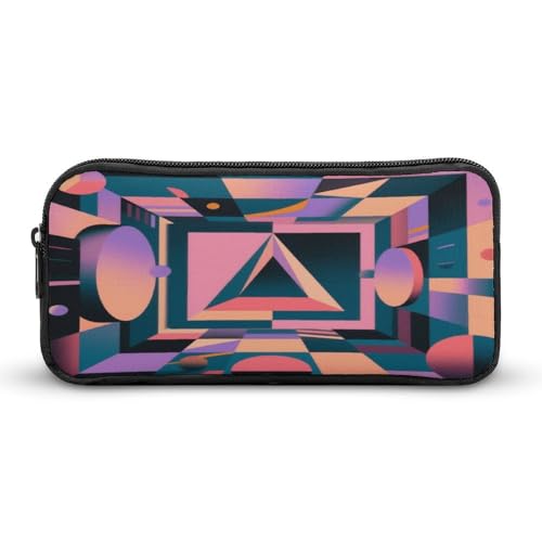 SMAZDFXX Geometrische Illusion Große Aufbewahrungstasche mit hoher Kapazität Beutelhalter Box Organizer Schreibtisch-Organizer von SMAZDFXX