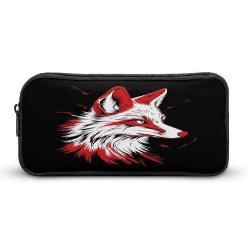 SMAZDFXX Großes Fassungsvermögen, Japanisches Fuchs-Kunst-Stifteetui, leicht zu verstauendes Federmäppchen, Federmäppchen für Büro-Schreibwaren-Organizer von SMAZDFXX