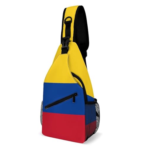 SMAZDFXX Herrenmode Brusttasche, Reise-Schultertasche, kleine Umhängetasche mit kolumbianischer Flagge SMAZDFXX Herrenmode Brusttasche, Reise-Schultertasche, kleine Umhängetasche mit kolumbianischer Flagge von SMAZDFXX