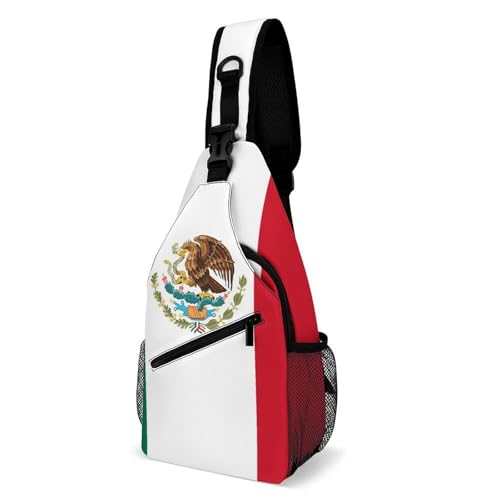 SMAZDFXX Herrenmode Brusttasche, Reise-Schultertasche, kleine Umhängetasche mit mexikanischer Mexiko-Flagge SMAZDFXX Herrenmode Brusttasche, Reise-Schultertasche, kleine Umhängetasche mit mexikanischer Mexiko-Flagge von SMAZDFXX