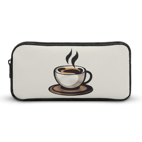 SMAZDFXX I Love Coffee Tragbares Federmäppchen, kleine Stifttasche, Bleistifttasche, Make-up-Tasche, Box-Organizer von SMAZDFXX