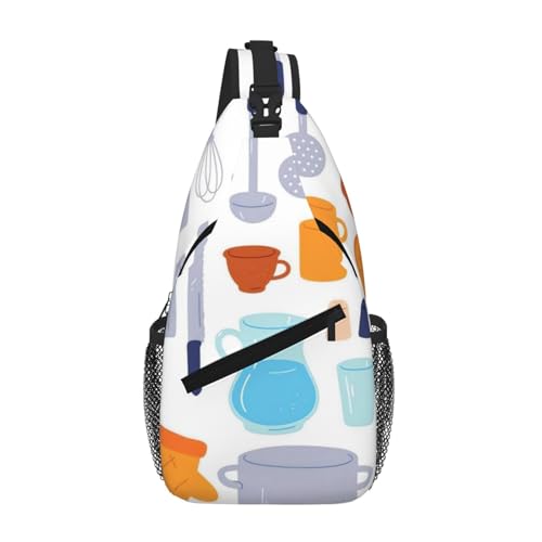 SMAZDFXX Interessante Umhängetasche für Herren mit Küchenkochutensilien, leichte Handy-Geldbörse, Schlüsseletui, Brusttasche für Reisen und Fitness SMAZDFXX Interessante Umhängetasche für Herren mit Küchenkochutensilien, leichte Handy-Geldbörse, Schlüsseletui, Brusttasche für Reisen und Fitness von SMAZDFXX