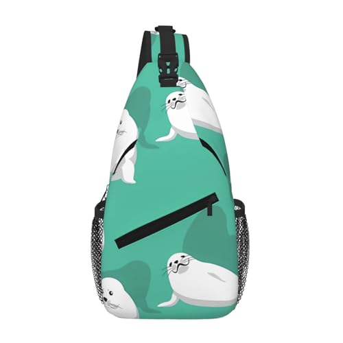 SMAZDFXX Interessante Umhängetasche für Herren mit Robbenmuster, leichte Handy-Geldbörse, Schlüsseletui, Brusttasche für Reisen und Fitness SMAZDFXX Interessante Umhängetasche für Herren mit Robbenmuster, leichte Handy-Geldbörse, Schlüsseletui, Brusttasche für Reisen und Fitness von SMAZDFXX