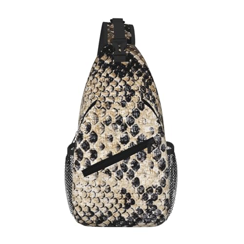 SMAZDFXX Interessante Umhängetasche für Herren mit Schlangenschuppen-Textur, leichte Handy-Geldbörse, Schlüsseletui, Brusttasche für Reisen und Fitness SMAZDFXX Interessante Umhängetasche für Herren mit Schlangenschuppen-Textur, leichte Handy-Geldbörse, Schlüsseletui, Brusttasche für Reisen und Fitness von SMAZDFXX