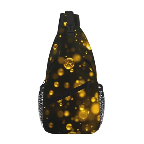 SMAZDFXX Interessante Umhängetasche für Herren mit goldenen Wassertropfen, leichte Handy-Geldbörse, Schlüsseletui, Brusttasche für Reisen und Fitness SMAZDFXX Interessante Umhängetasche für Herren mit goldenen Wassertropfen, leichte Handy-Geldbörse, Schlüsseletui, Brusttasche für Reisen und Fitness von SMAZDFXX