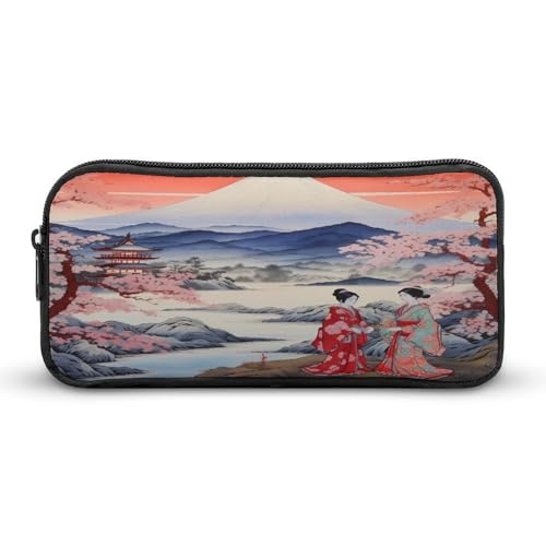 SMAZDFXX Japanische Geisha-Mount-Frauen, tragbar, Federmäppchen, kleine Stifttasche, Bleistifttasche, Make-up-Tasche, Box-Organizer SMAZDFXX Japanische Geisha-Mount-Frauen, tragbar, Federmäppchen, kleine Stifttasche, Bleistifttasche, Make-up-Tasche, Box-Organizer von SMAZDFXX