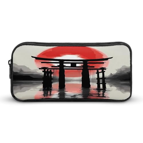 SMAZDFXX Japanisches Tori Gate, tragbares Federmäppchen, kleine Stifttasche, Bleistifttasche, Make-up-Tasche, Box-Organizer von SMAZDFXX