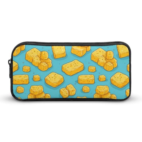 SMAZDFXX Käsequark, tragbares Federmäppchen, kleine Stifttasche, Bleistifttasche, Make-up-Tasche, Box-Organizer von SMAZDFXX