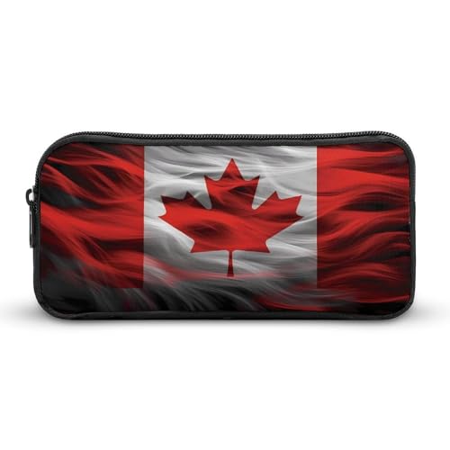 SMAZDFXX Kanada Flagge Tragbares Federmäppchen Kleine Stifttasche Bleistifttasche Make-up-Tasche Box Organizer von SMAZDFXX