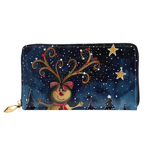 SMAZDFXX Kartenetui mit Aufdruck „Dampfzug-Wolken | Kartenetui und Taschengeldbörse aus PU-Leder von SMAZDFXX