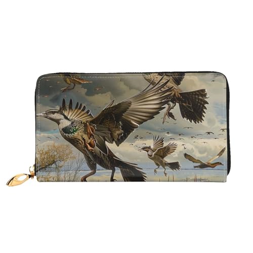 SMAZDFXX Kartenetui mit Heißluftballon-Aufdruck | Kartenetui und Taschengeldbörse aus PU-Leder von SMAZDFXX