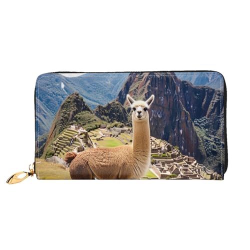 SMAZDFXX Kartenetui mit Regenbogen-Batikmuster und rotem Aufdruck | Kartenetui und Taschengeldbörse aus PU-Leder von SMAZDFXX