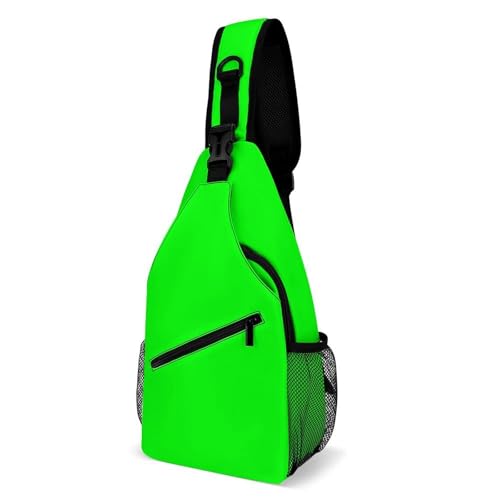 SMAZDFXX Kleiner Tagesrucksack für Herren, Umhängetasche, modische Brusttasche für Reisen und Wandern, leuchtendes Grün SMAZDFXX Kleiner Tagesrucksack für Herren, Umhängetasche, modische Brusttasche für Reisen und Wandern, leuchtendes Grün von SMAZDFXX
