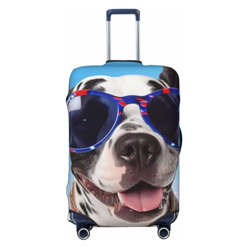 SMAZDFXX Kofferschutzhülle mit Aufdruck „EIN süßer Hund mit Sonnenbrille, hochelastisch, universelle, Kratzfeste Reisekofferhülle für Männer und Frauen SMAZDFXX Kofferschutzhülle mit Aufdruck „EIN süßer Hund mit Sonnenbrille, hochelastisch, universelle, Kratzfeste Reisekofferhülle für Männer und Frauen von SMAZDFXX
