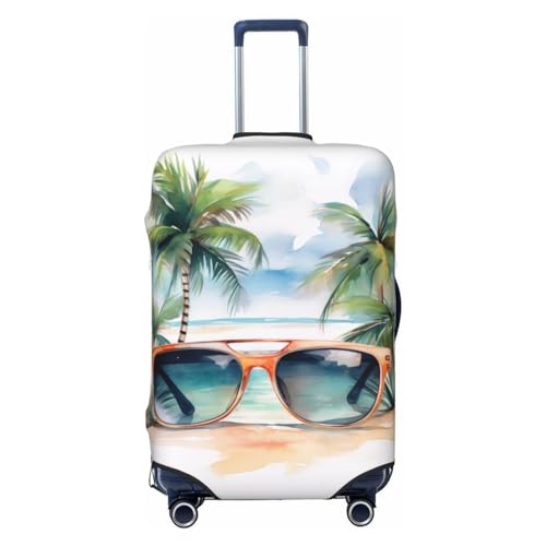 SMAZDFXX Kofferschutzhülle mit Aufdruck „Sommerstrand und Sonnenbrille, hochelastisch, universelle, Kratzfeste Reisekofferhülle für Damen und Herren SMAZDFXX Kofferschutzhülle mit Aufdruck „Sommerstrand und Sonnenbrille, hochelastisch, universelle, Kratzfeste Reisekofferhülle für Damen und Herren von SMAZDFXX