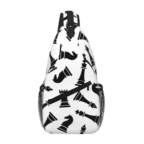 SMAZDFXX Kreative Umhängetasche für Herren mit Schachbrettmuster, leichte Handy-Geldbörse, Schlüsseletui, Brusttasche für Reisen und Fitness SMAZDFXX Kreative Umhängetasche für Herren mit Schachbrettmuster, leichte Handy-Geldbörse, Schlüsseletui, Brusttasche für Reisen und Fitness von SMAZDFXX