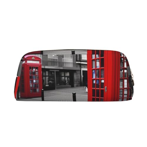 SMAZDFXX London Red Telephone Booth Make-up-Tasche für Damen und Herren, Federmäppchen, Reise-Kosmetiktasche, Kulturbeutel mit Reißverschluss, ästhetische Stifttaschen, Leder-Münzbeutel SMAZDFXX London Red Telephone Booth Make-up-Tasche für Damen und Herren, Federmäppchen, Reise-Kosmetiktasche, Kulturbeutel mit Reißverschluss, ästhetische Stifttaschen, Leder-Münzbeutel von SMAZDFXX