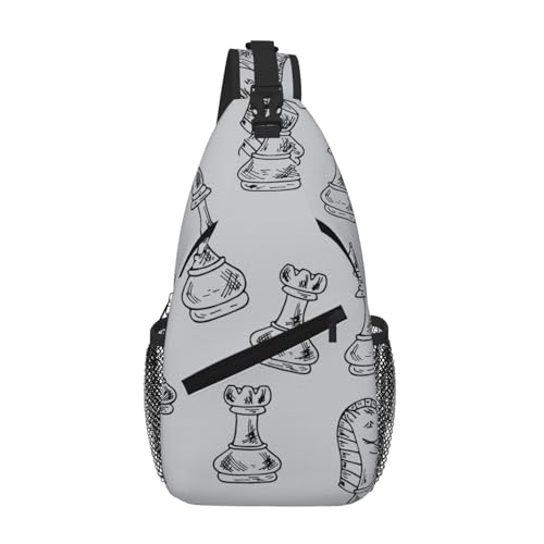 SMAZDFXX Lustige Umhängetasche für Herren mit Schachbrett-Motiv, leichte Handy-Geldbörse, Schlüsseletui, Brusttasche für Reisen und Fitness SMAZDFXX Lustige Umhängetasche für Herren mit Schachbrett-Motiv, leichte Handy-Geldbörse, Schlüsseletui, Brusttasche für Reisen und Fitness von SMAZDFXX