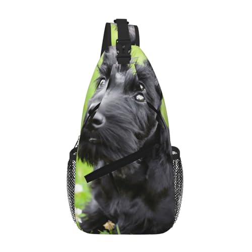 SMAZDFXX Lustige Umhängetasche für Herren mit Scottish Terrier, leichte Handy-Geldbörse, Schlüsseletui, Brusttasche für Reisen und Fitness SMAZDFXX Lustige Umhängetasche für Herren mit Scottish Terrier, leichte Handy-Geldbörse, Schlüsseletui, Brusttasche für Reisen und Fitness von SMAZDFXX