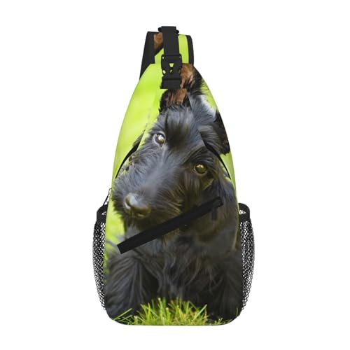 SMAZDFXX Lustige Umhängetasche für Herren mit Scottish Terrier, leichte Handy-Geldbörse, Schlüsseletui, Brusttasche für Reisen und Fitness SMAZDFXX Lustige Umhängetasche für Herren mit Scottish Terrier, leichte Handy-Geldbörse, Schlüsseletui, Brusttasche für Reisen und Fitness von SMAZDFXX
