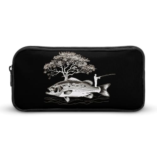 SMAZDFXX Lustiges Angel-tragbares Federmäppchen, kleine Stifttasche, Bleistifttasche, Make-up-Tasche, Box-Organizer von SMAZDFXX