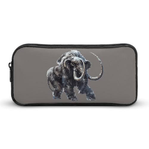 SMAZDFXX Mammut Tier Tragbare Federmäppchen Kleine Stifttasche Bleistifttasche Make-up Tasche Box Organizer SMAZDFXX Mammut Tier Tragbare Federmäppchen Kleine Stifttasche Bleistifttasche Make-up Tasche Box Organizer von SMAZDFXX